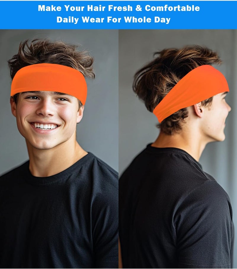 Supeniu Headband for Men & Women, Sweat Wicking Sports Sweatband Headbands, Workout Running Training Yoga Basketball Hairband - Image 5